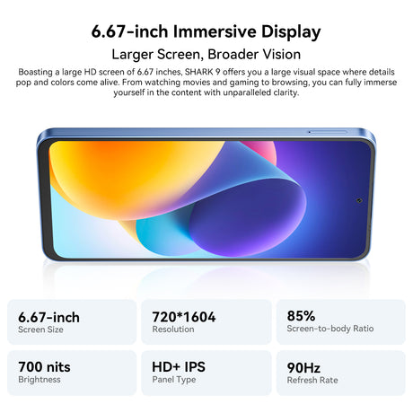 Blackview Shark 9 Black Smartphone – Abbildung der 50MP Kamera von Samsung mit 3 Linsen fuer unschlagbare Fotos