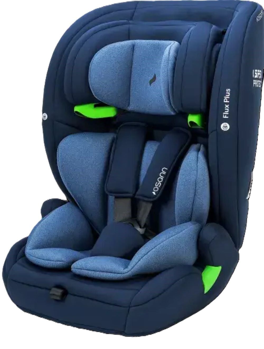 Osann Flux Plus i-Size Kindersitz 76–150 cm – 14-fach höhenverstellbar, Seitenaufprallschutz, ergonomisch, 3-Punkt-Gurt, i-Size R129 – Navy Melange