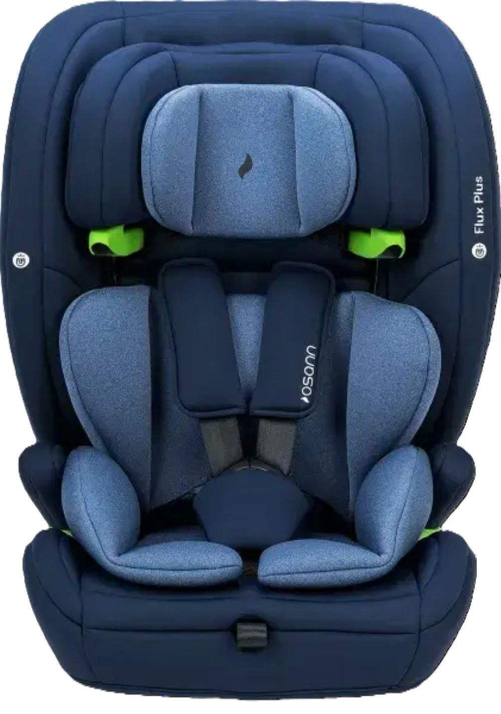 Osann Flux Plus i-Size Kindersitz 76–150 cm – 14-fach höhenverstellbar, Seitenaufprallschutz, ergonomisch, 3-Punkt-Gurt, i-Size R129 – Navy Melange