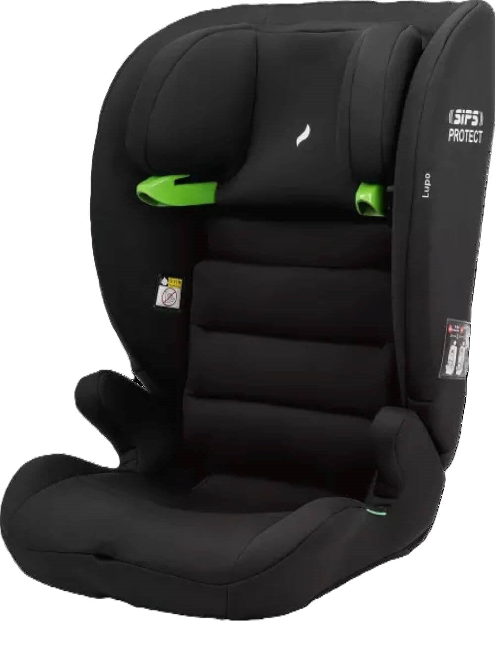 Osann Lupo i-Size Kindersitz 76–150 cm – höhenverstellbar, mit 3-Punkt-Gurt, Seitenaufprallschutz, SIPS PROTECT, R129 – Black