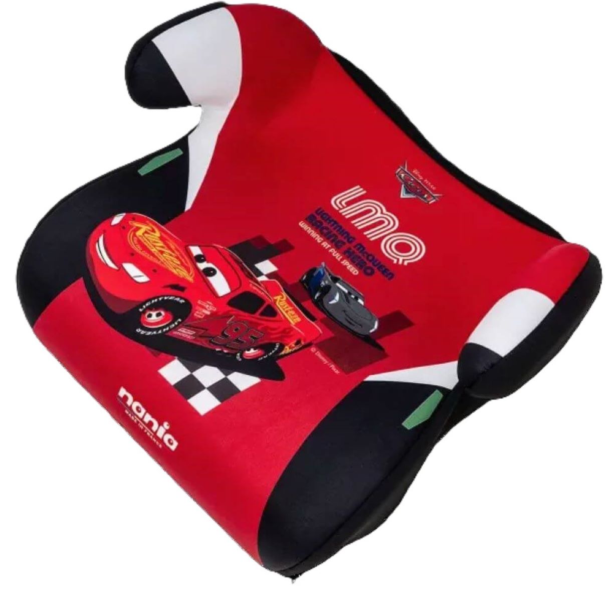 Osann Alpha i-Size Kindersitzerhöhung 126–150 cm – ultraleicht, ergonomisch, mit Gurtführung, Disney Cars Design