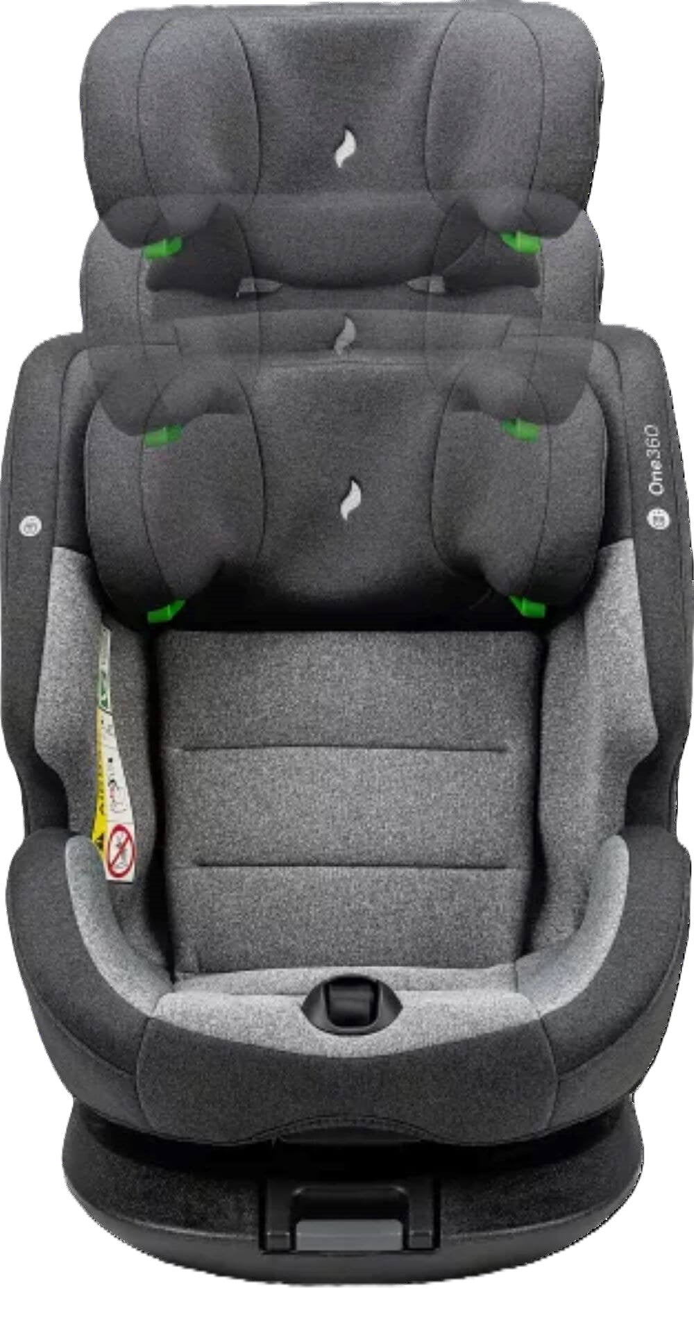 Osann One360° Kindersitz 40–150 cm – 360° drehbar, i-Size R129, Isofix & Top-Tether, Reboarder & vorwärtsgerichtet, 14-fach verstellbar – Universe Grey