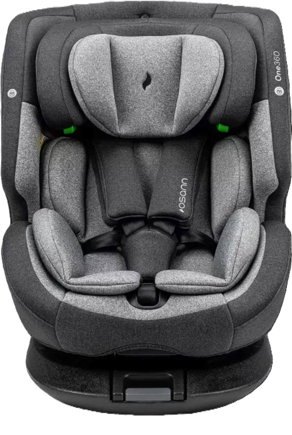 Osann One360° Kindersitz 40–150 cm – 360° drehbar, i-Size R129, Isofix & Top-Tether, Reboarder & vorwärtsgerichtet, 14-fach verstellbar – Universe Grey