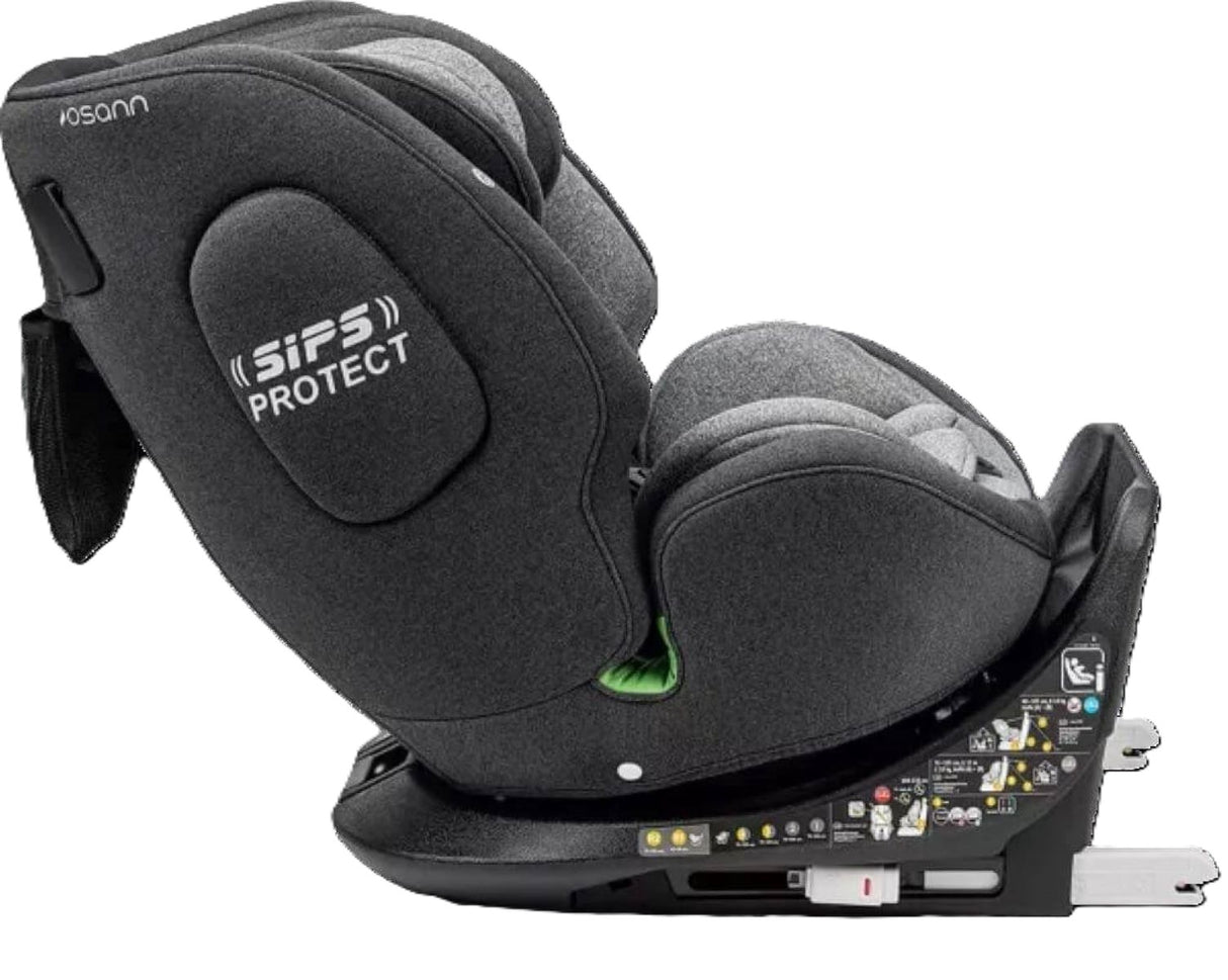 Osann One360° Kindersitz 40–150 cm – 360° drehbar, i-Size R129, Isofix & Top-Tether, Reboarder & vorwärtsgerichtet, 14-fach verstellbar – Universe Grey