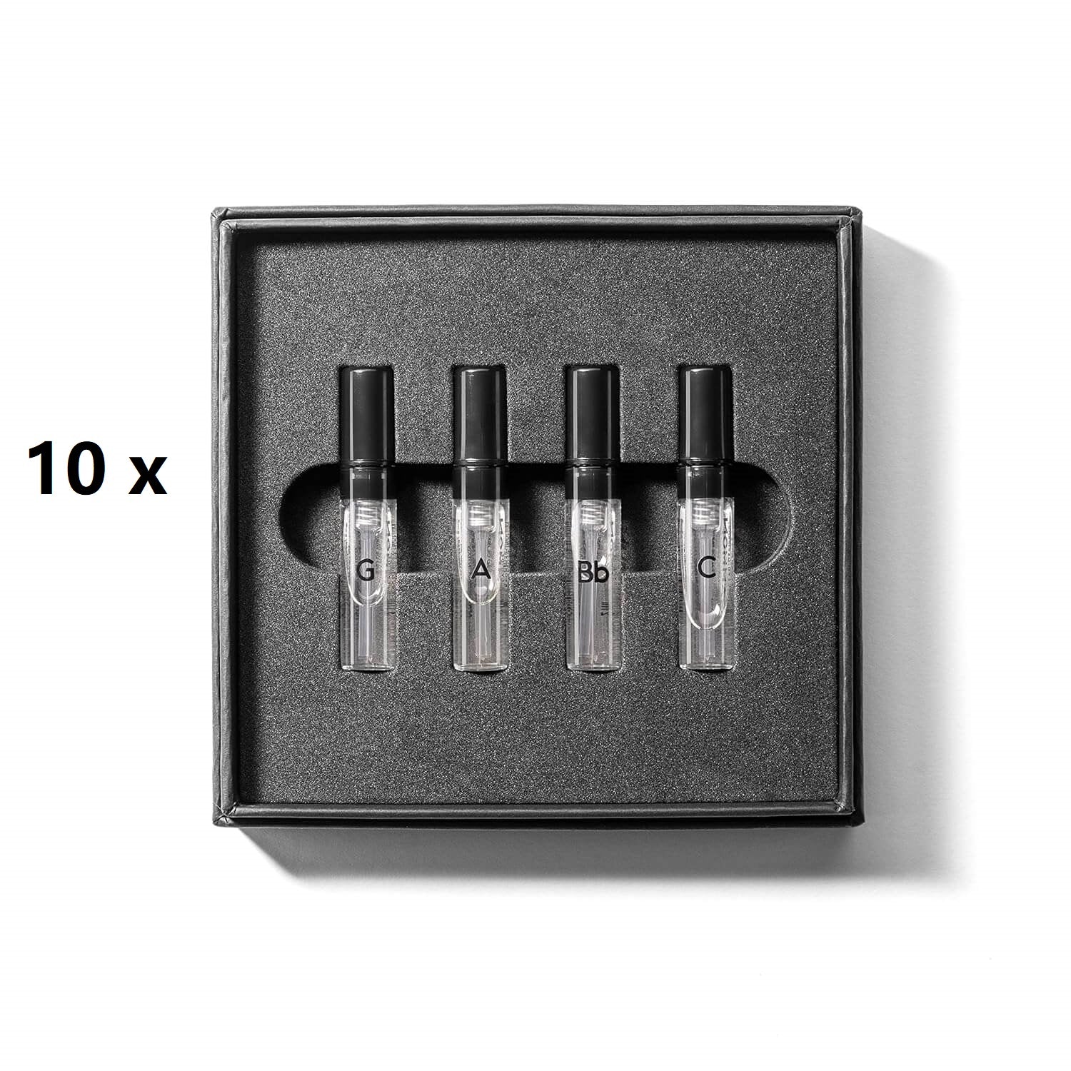 10 x GAMMON Black Notes Parfum Explorer-Set (4x2 ml) Herrenduft Parfum Duftset Probierset mit 20% Duftölanteil