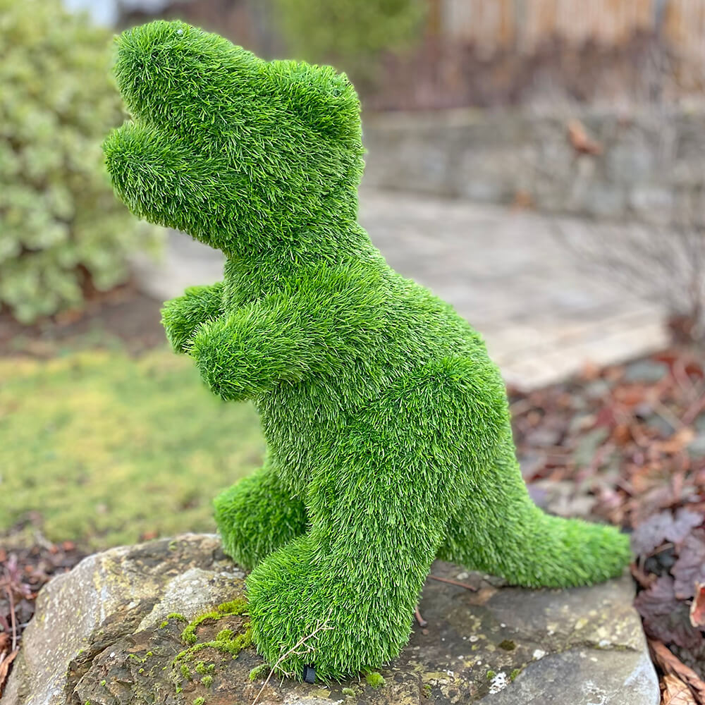 AniPlants, Grasfigur, "Dinosaurier", T-Rex, klein, Gartendeko, 55cm