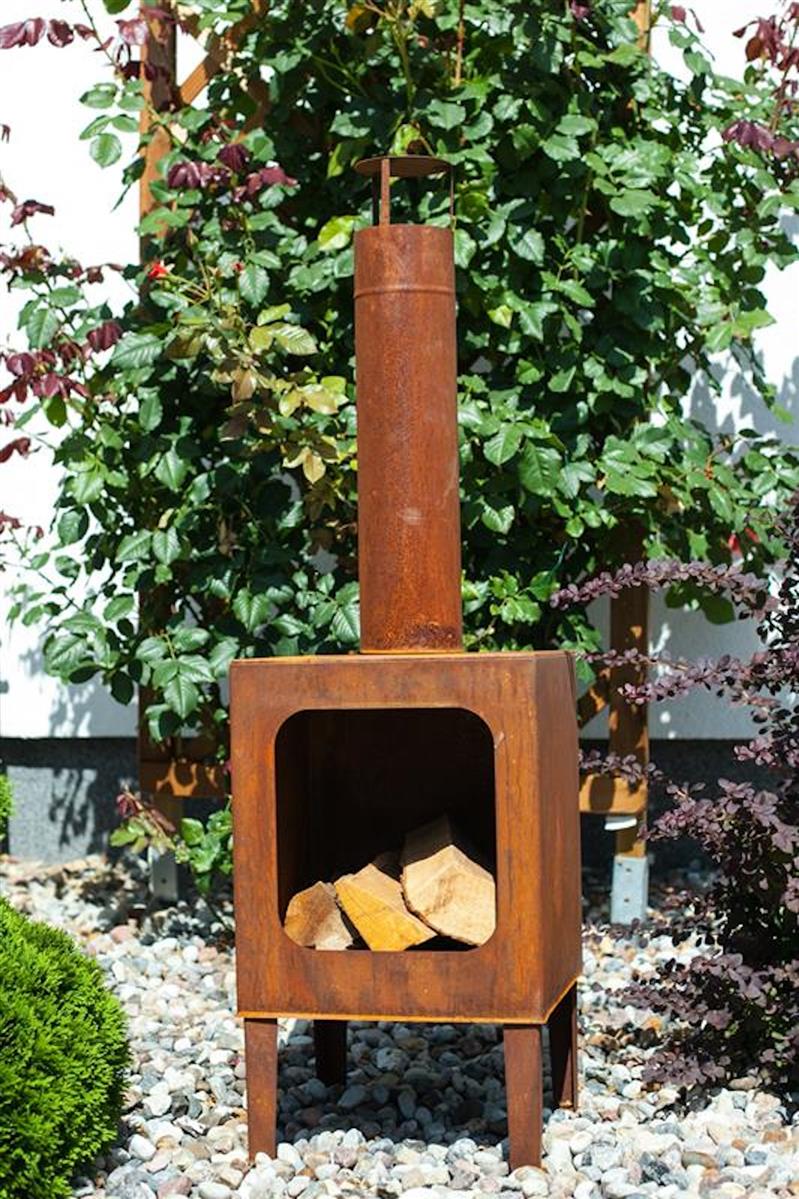 Markone Gartenkamin 200-3 (Rost): 35 x 35 x 115 cm
