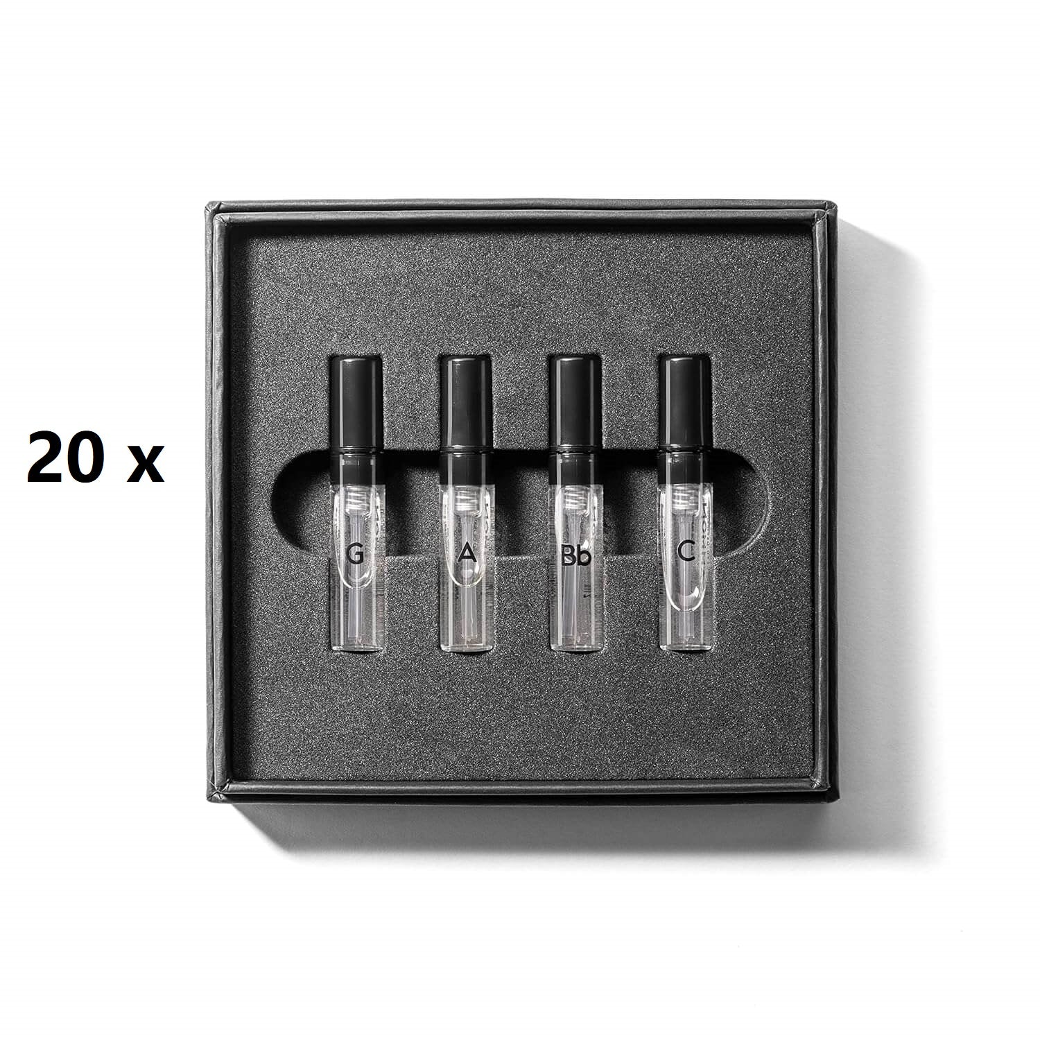20 x GAMMON Black Notes Parfum Explorer-Set (4x2 ml) Herrenduft Parfum Duftset Probierset mit 20% Duftölanteil