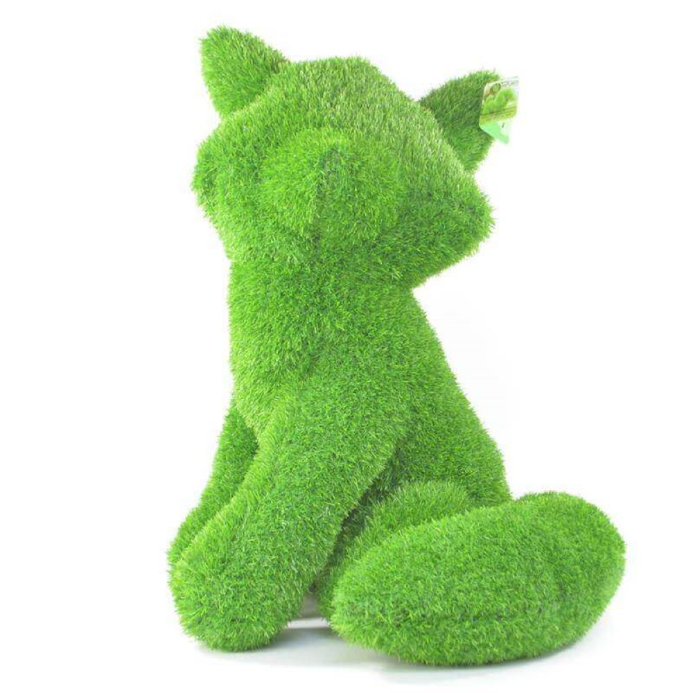 AniPlants, Grasfigur, "Fuchs" sitzend, Gartendeko, 65cm