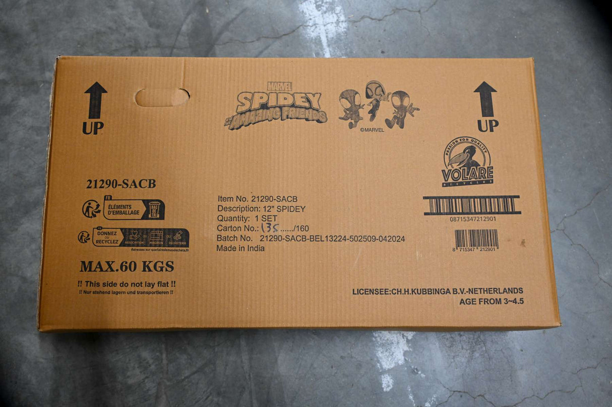 Volare Spidey Kinderfahrrad - Jungen - 12 Zoll - Blau