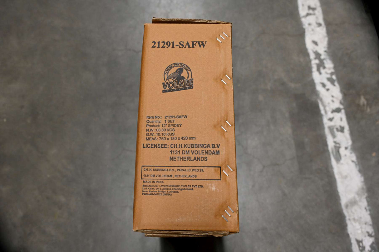 Volare Spidey Kinderfahrrad - Jungen - 12 Zoll - Blau - Zweihandbremsen