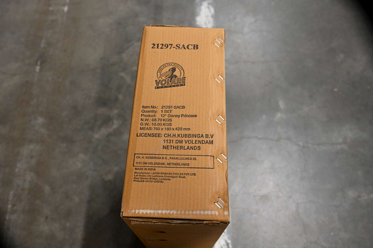 Volare Disney Princess Kinderfahrrad - Mädchen - 12 Zoll - Rosa