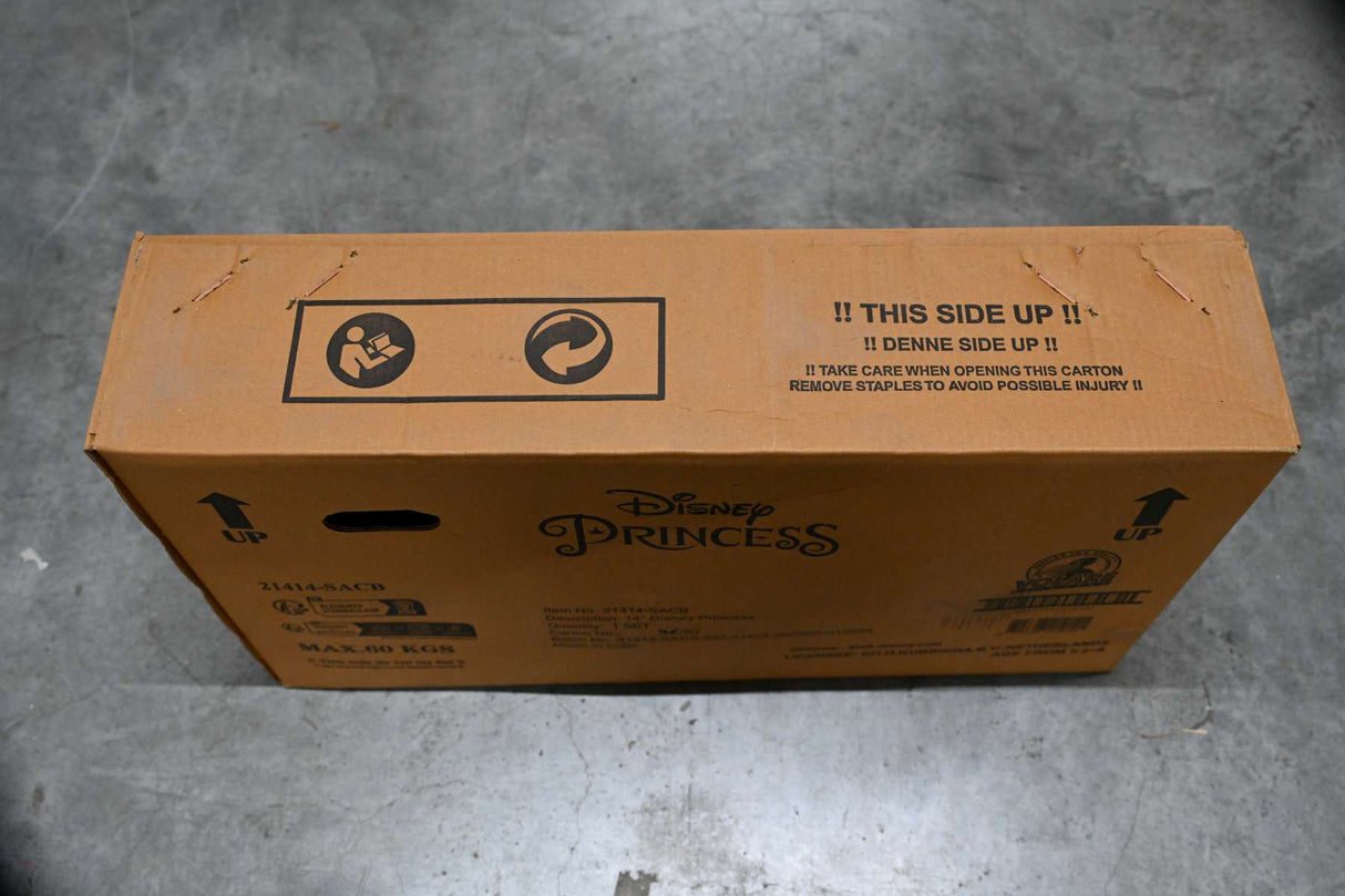 Volare Disney Princess Kinderfahrrad für Mädchen - 14 Zoll in Rosa für Kinder von 3,5 bis 5 Jahren