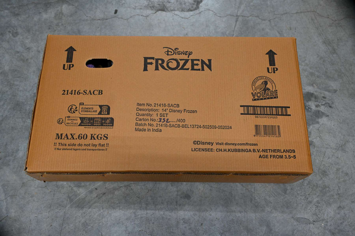 Volare Disney Frozen 2 Kinderfahrrad - Mädchen - 14 zoll- Blau / Lila