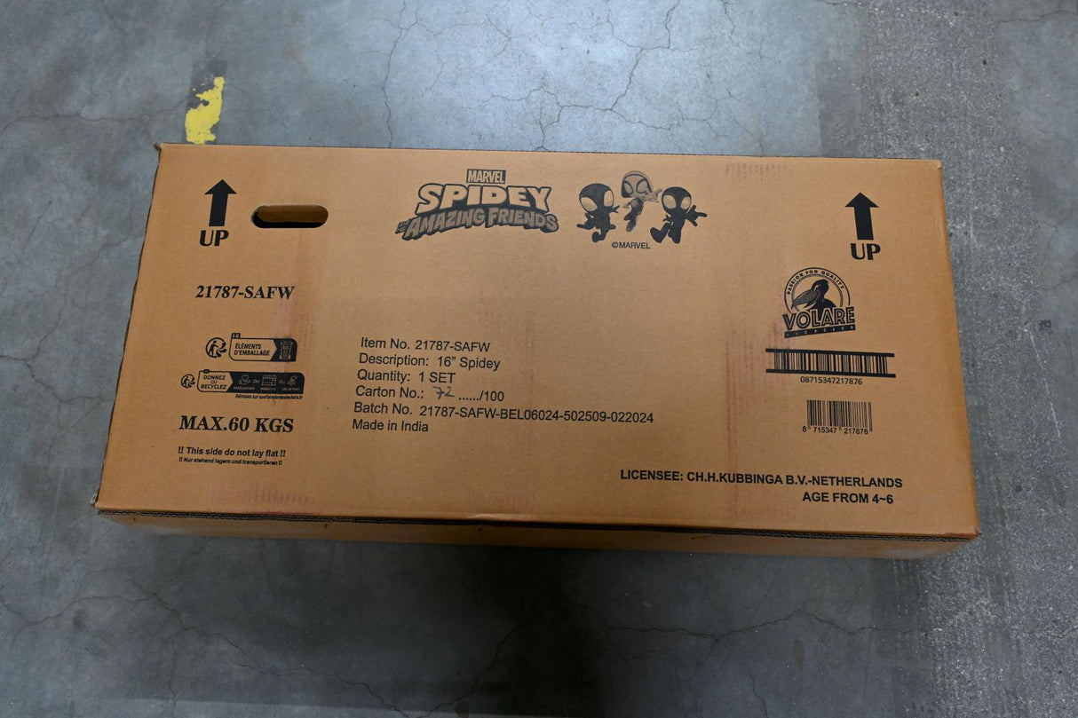 Volare Spidey Kinderfahrrad für Jungen - 16 Zoll in Blau mit Zweihandbremsen