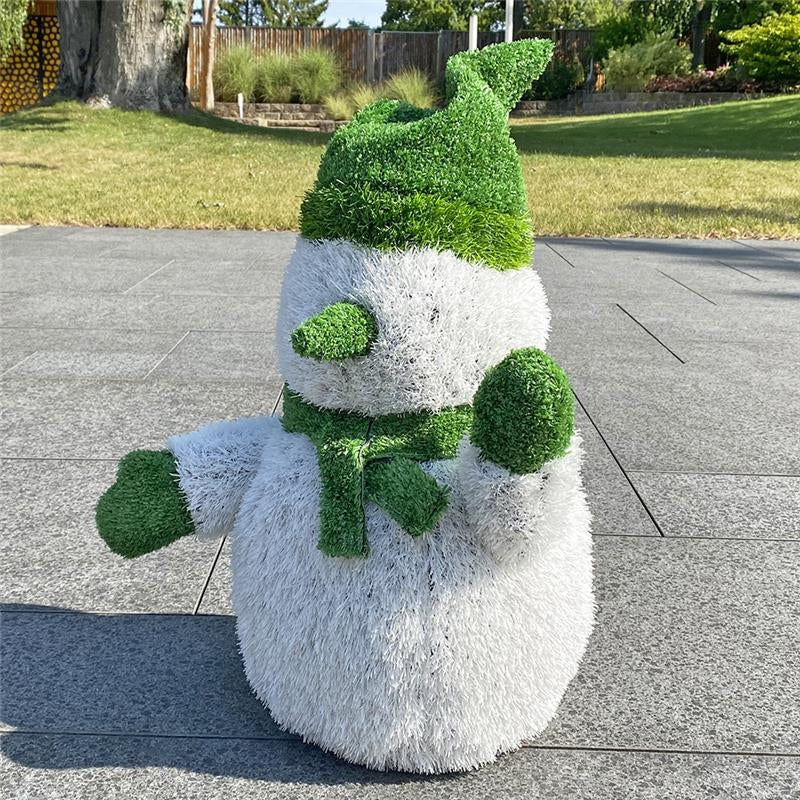 AniPlants, Grasfigur,"Schneemann", Gartendeko, 80cm