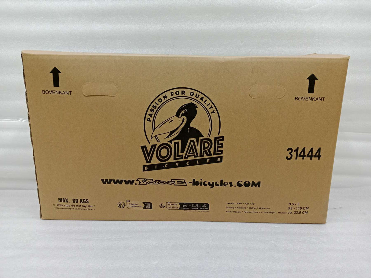 Volare Blossom Kinderfahrrad - Mädchen - 14 Zoll - Weiß