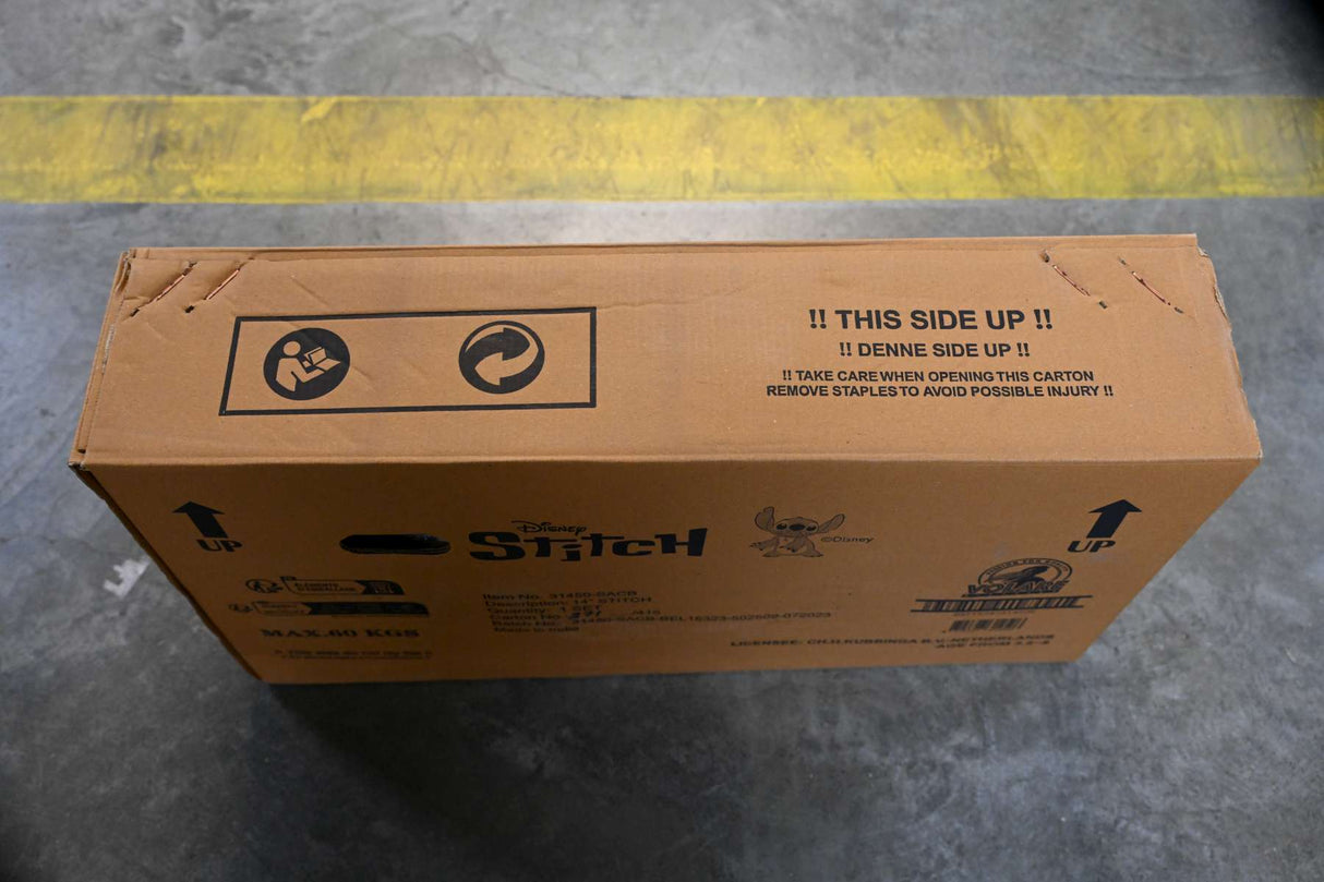 Volare Disney Stitch Kinderfahrrad - Mädchen - 14 Zoll - Creme Koralle Blau