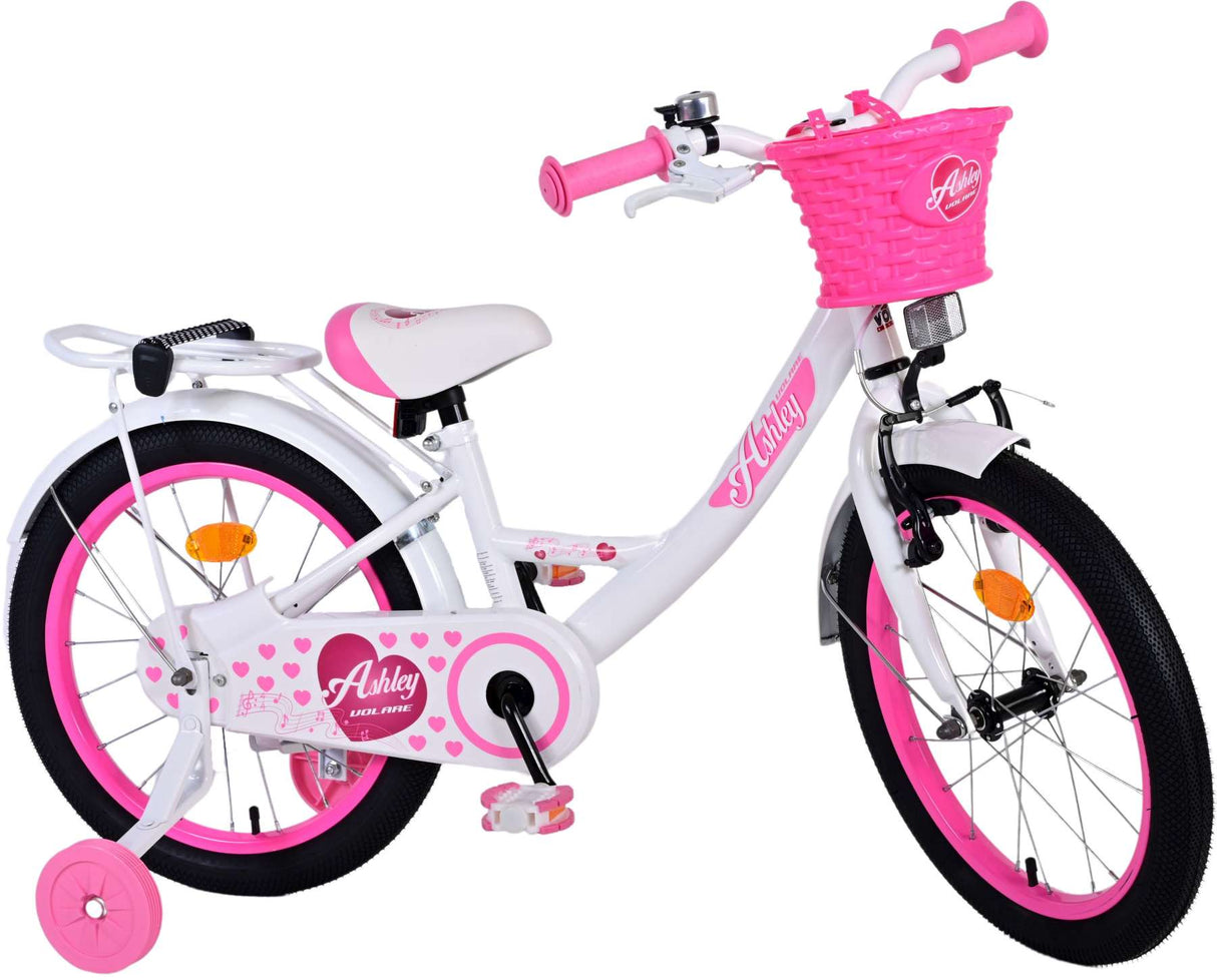 Volare Ashley Kinderfahrrad - Mädchen - 18 Zoll - Weiß