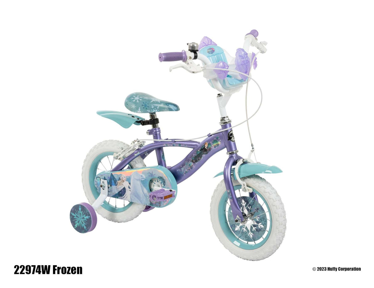 Kinderfahrrad in Lila und Türkis mit Disney Frozen Motiven