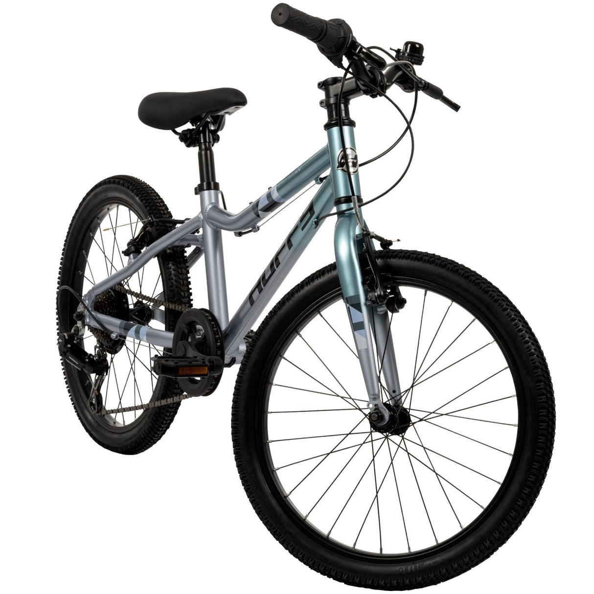 Jugendfahrrad mit blauer und silberner Lackierung, 20-Zoll-Räder, Mountainbike-Stil
