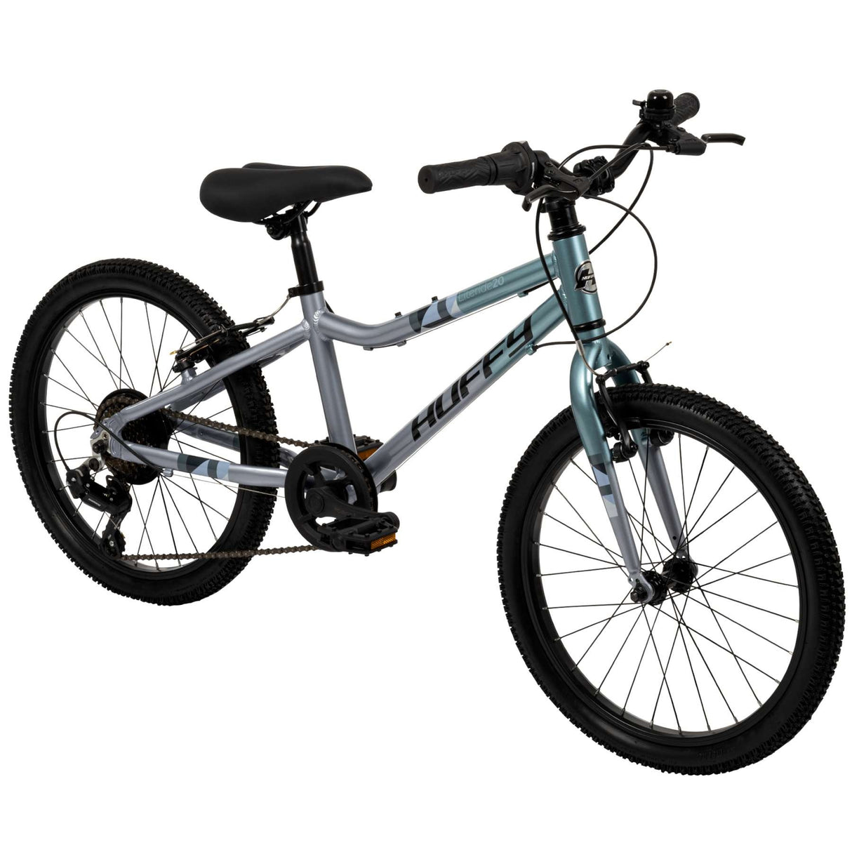 Kinderfahrrad mit 20-Zoll-Rädern in Blau und Silber, sportliches Design