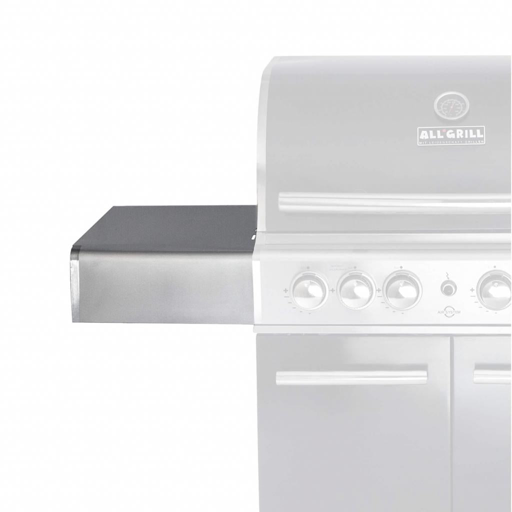 Linke Ablagefläche aus Edelstahl für TOP-LINE Chef Modular Serie: Abklappbar, Maße 54cm x 34 x 14 cm