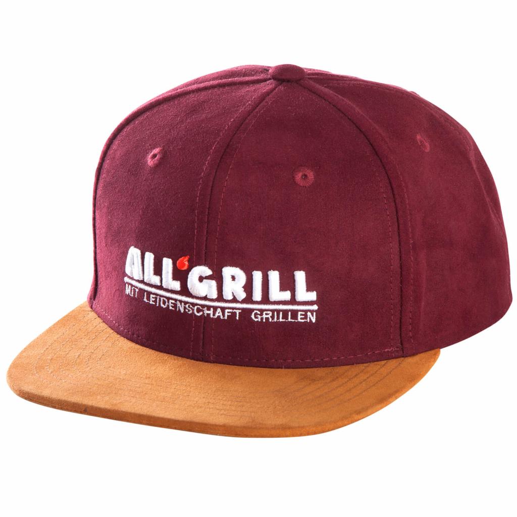 Größenverstellbare ALL'GRILL Snapback Kappe weinrot, Ø 70 cm, für Pfannen bis Ø 36 cm