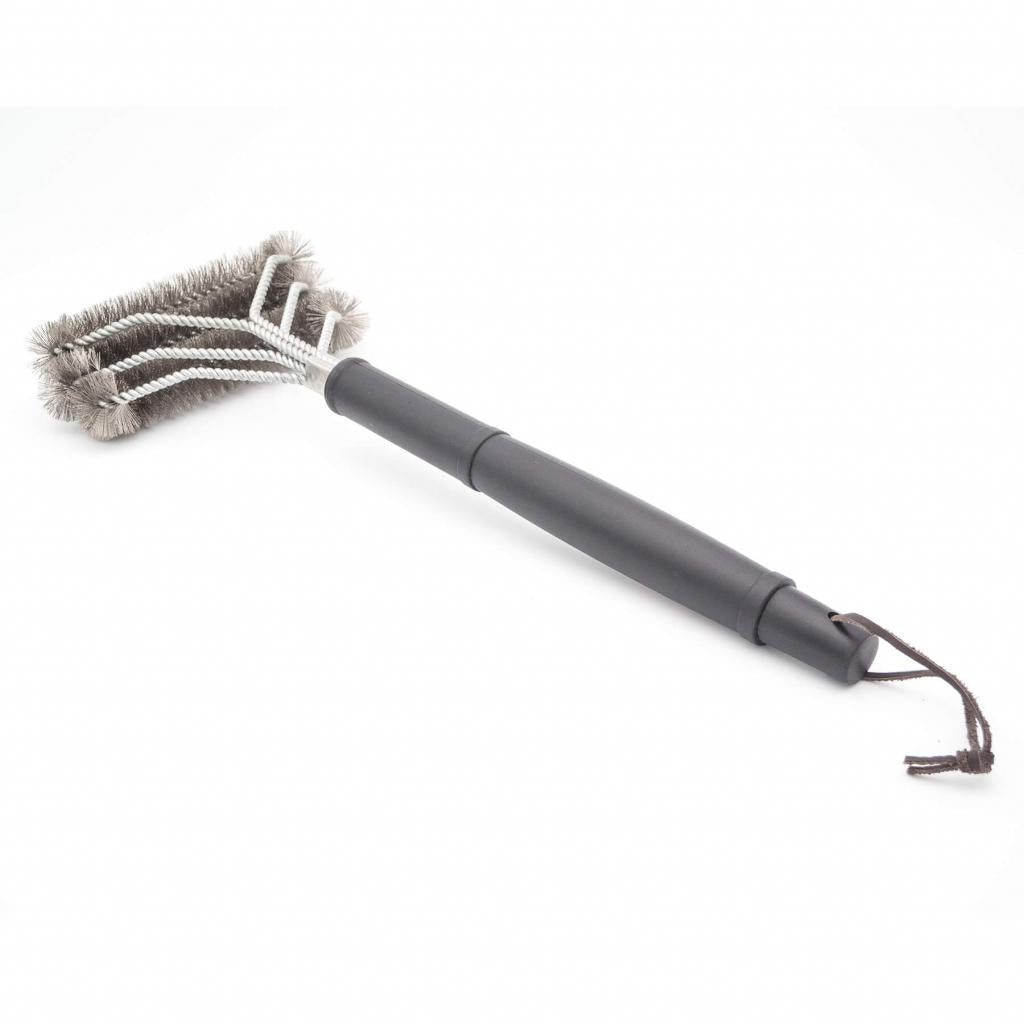 ALL'GRILL BBQ Grillbürste mit 3er-Edelstahlbürstenkopf, 43 cm Gesamtlänge, für effektive Reinigung von Gas-, Holzkohle- und Elektrogrills