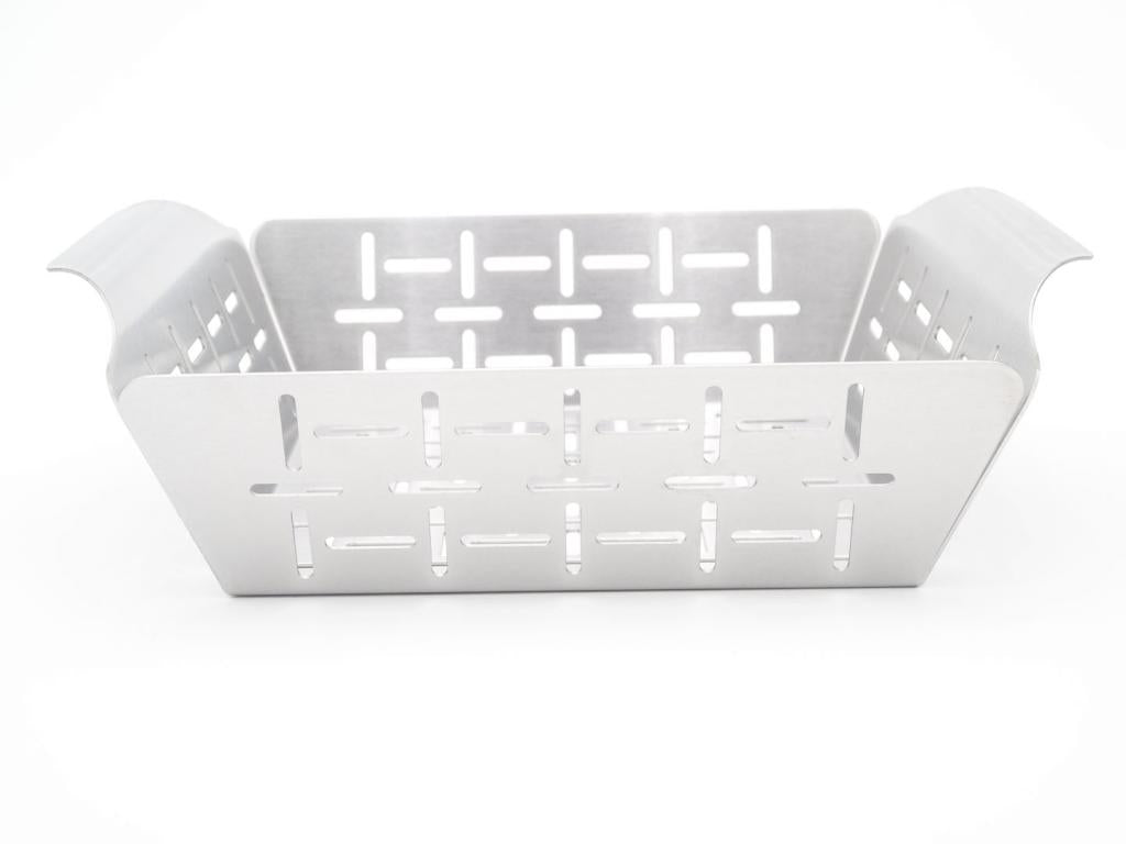 Edelstahl Grillkorb 19x24x5,5 cm inkl. Griffen - Perfekt zum Grillen und Garen von Gemüse - Spülmaschinengeeignet