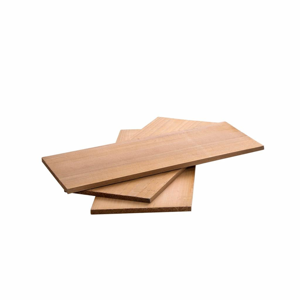 ALL'GRILL Räucherbrett Treppe aus Edelstahl - Platzsparendes Räuchern auf drei Etagen - inkl. 3 Zedernholzplanken - Maße: 30 x 28 x 26 cm