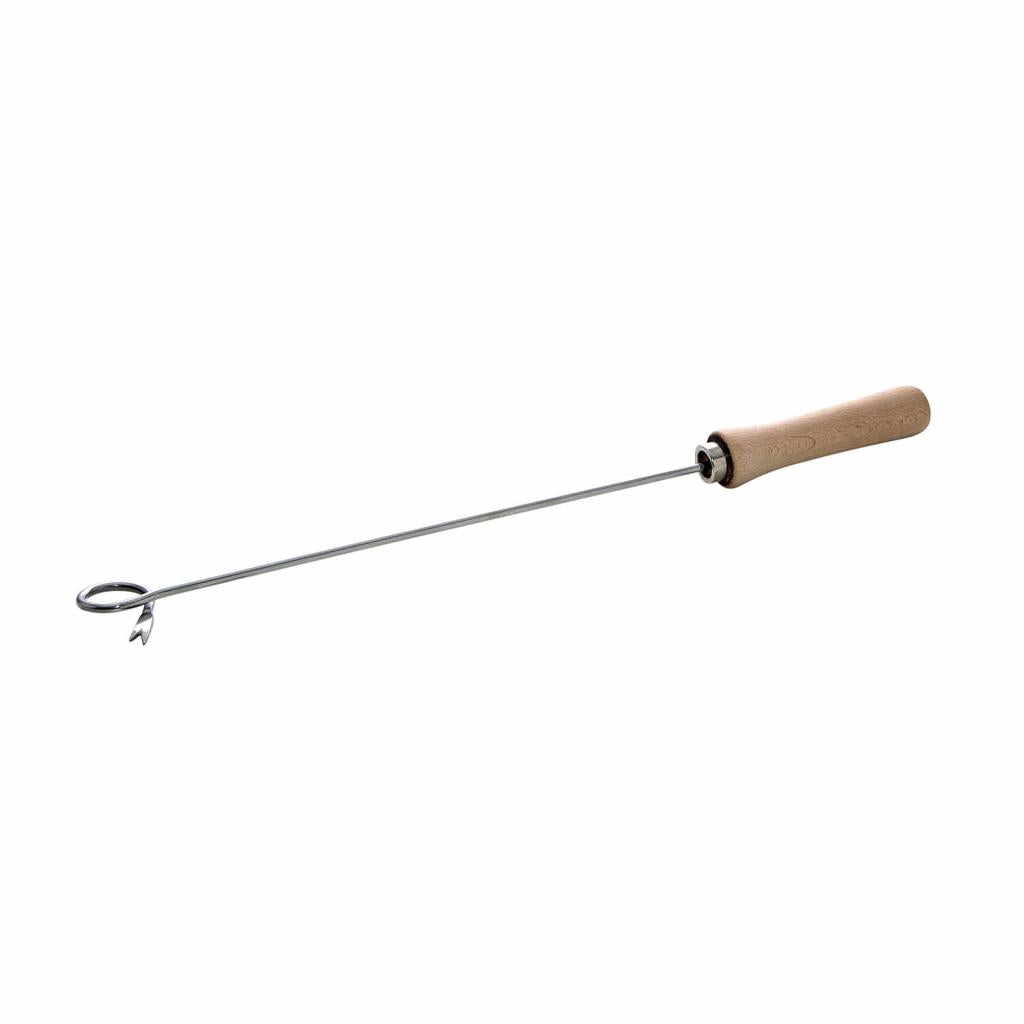 ALL'GRILL Kreisgabel mit Holzgriff - Grill-Universalwender für gezieltes Anheben und Bewegen von Grillgut - Länge: ca. 55 cm