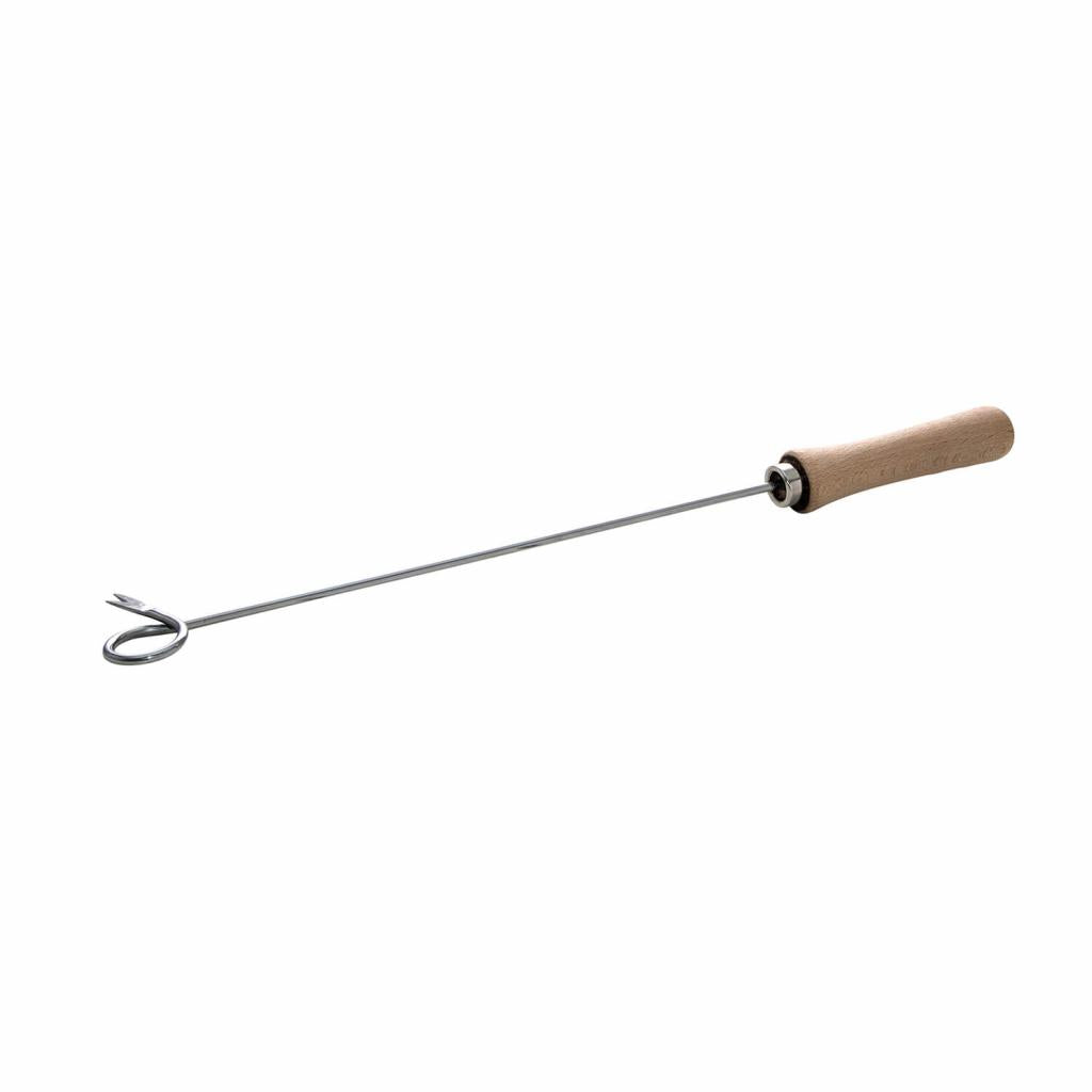 ALL'GRILL Kreisgabel mit Holzgriff - Grill-Universalwender für gezieltes Anheben und Bewegen von Grillgut - Länge: ca. 55 cm