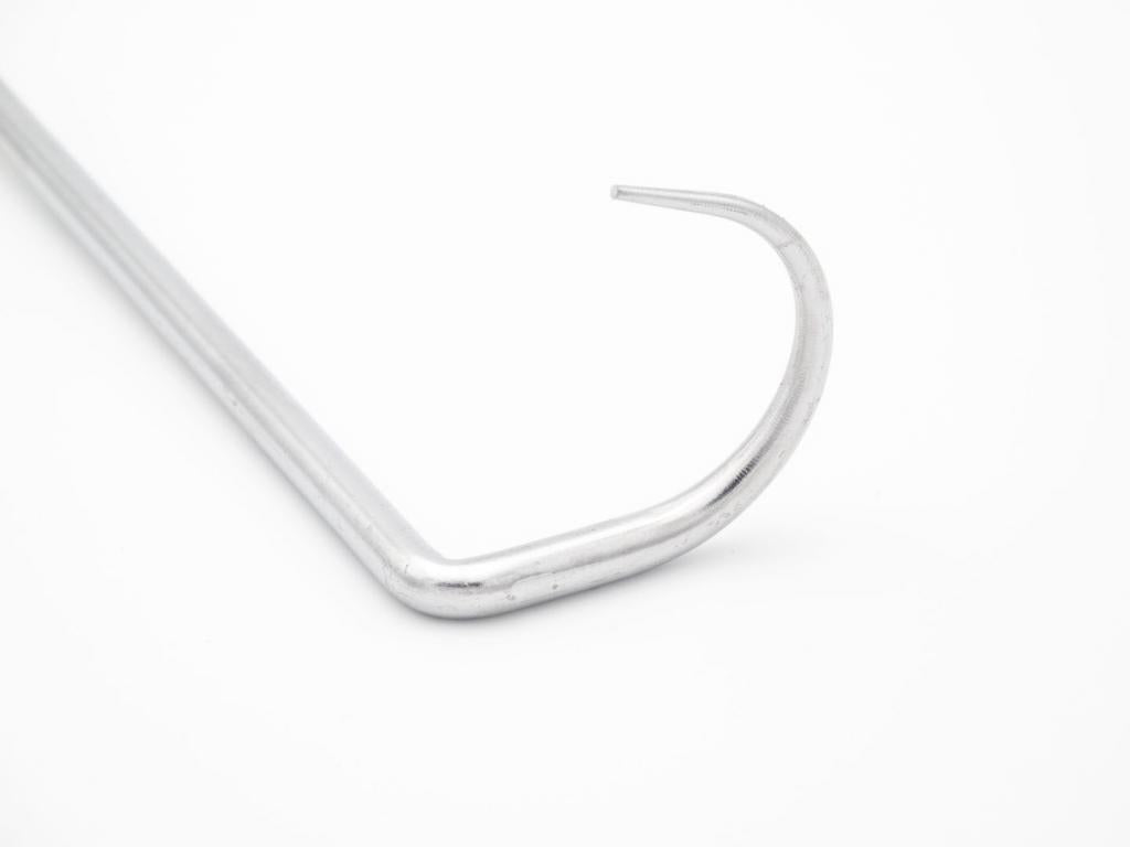 Edelstahl Grillhaken mit Rosenholzgriff, 47 cm, zum einfachen Drehen und Wenden von Grillgut - Hygienisch und sicher - Praktisches Grillzubehör