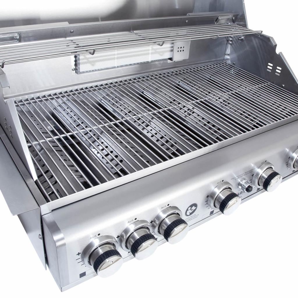 Hochwertiger Edelstahl Einbau Gas-Grill 6 Brenner mit Backburner und Air System: TOP-LINE - ALL'GRILL CHEF XL - BUILT-IN Variante