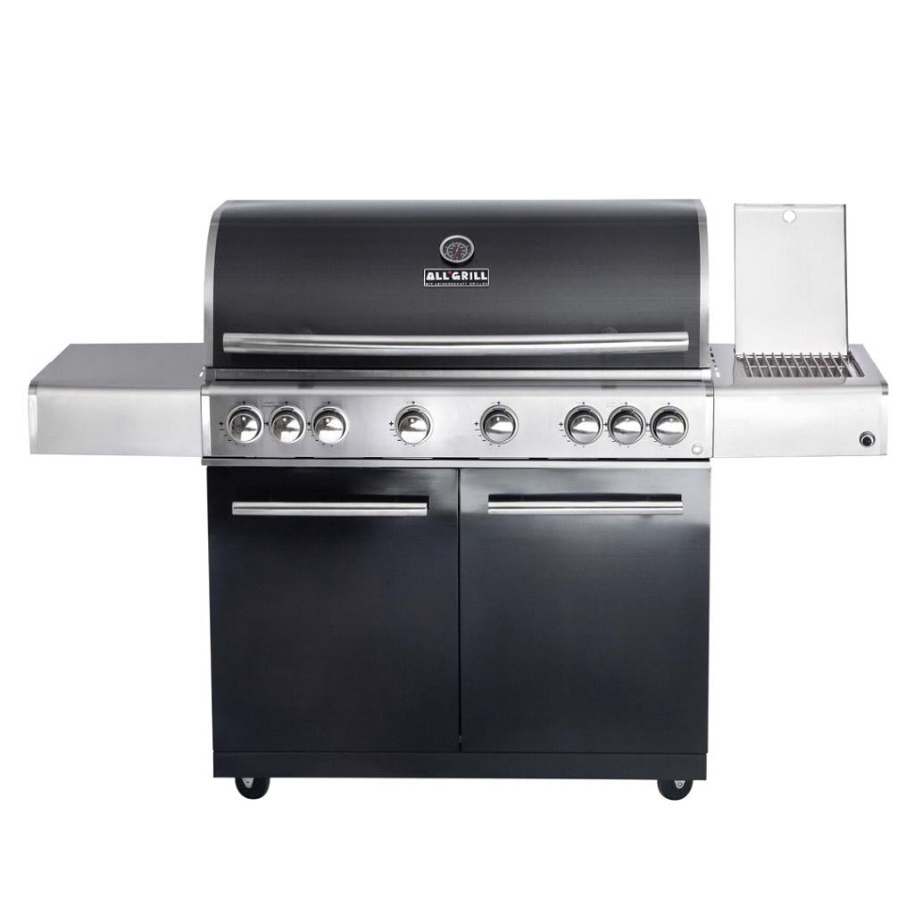 Hochwertiger Edelstahl Gasgrill MODULAR-TOP-LINE-ALL'GRILL CHEF "XL" 6 Brenner 27,7 kW 164x65x118 cm inkl. Seitenkocher und Beleuchtung