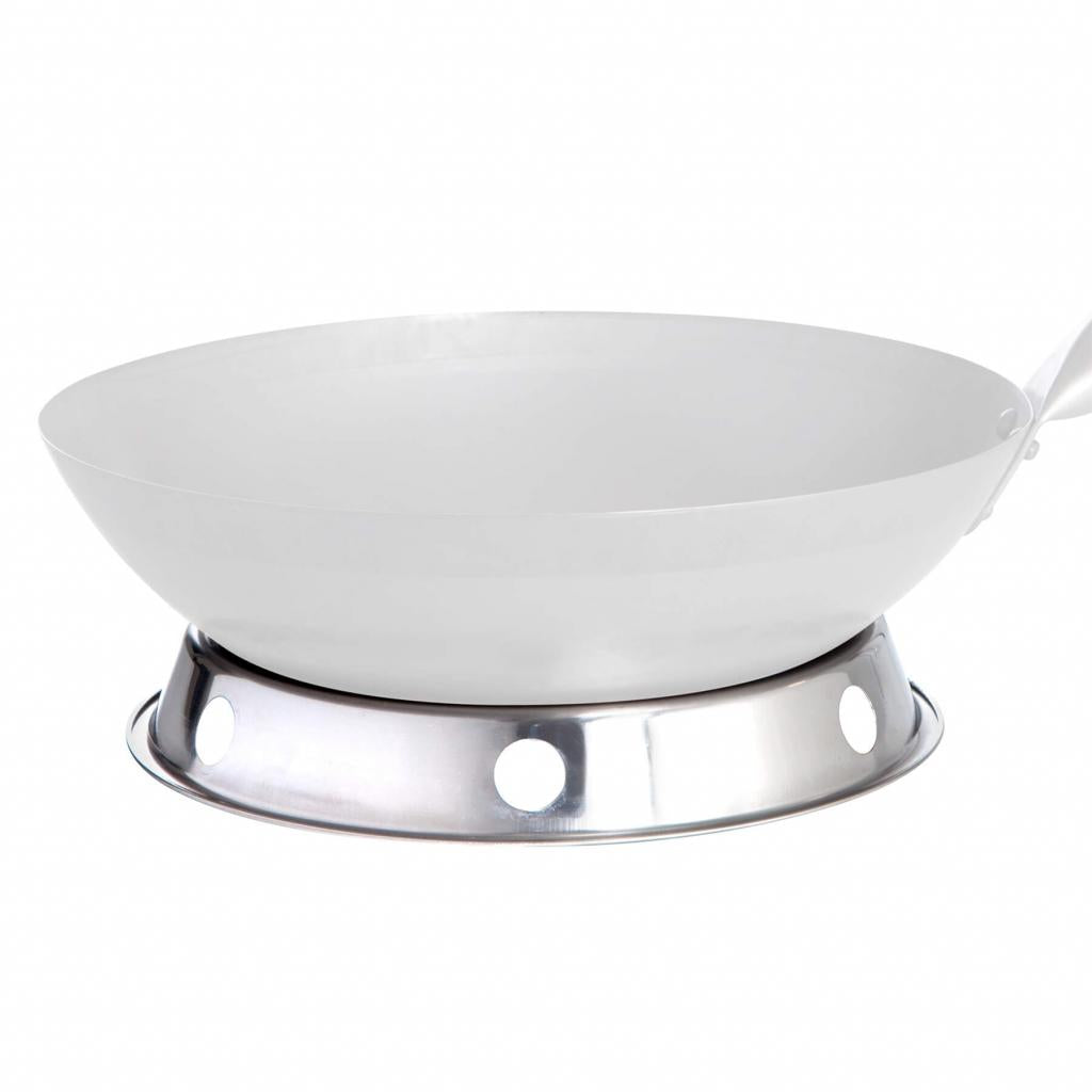 ALL'GRILL Wokring aus Edelstahl Ø 25cm x 3,5cm - Standfestigkeit für Stahlwoks Ø 30cm, 33cm und 35cm