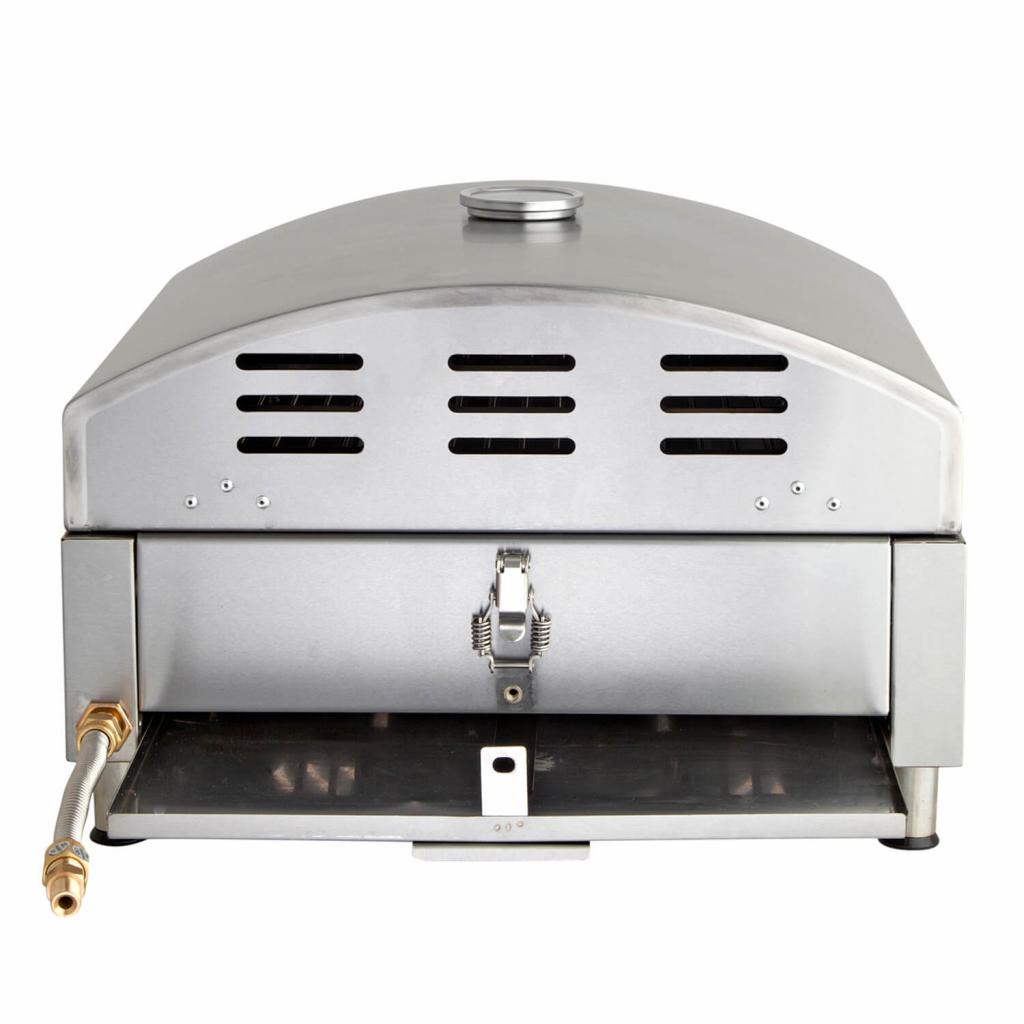 Leichter und portabler Multi-Kulti® Grill - 42x51x25 cm, 3,8 kW, Edelstahl, Backhaube mit Thermometer, Gasbetrieb