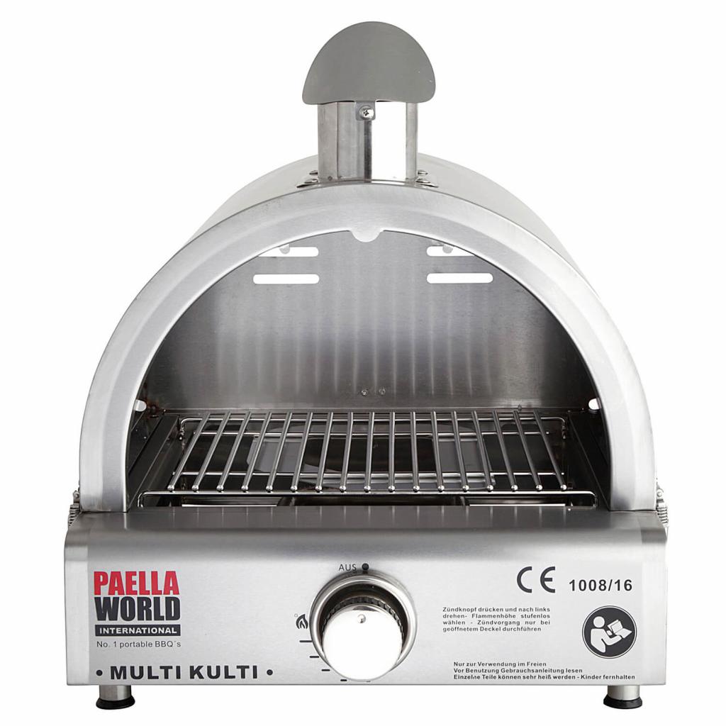 Multifunktionaler und portabler Grill Multi-Kulti® ohne Zündsicherung, Abmessungen: 42 x 51 x 25 cm, einfache Reinigung, überall einsetzbar