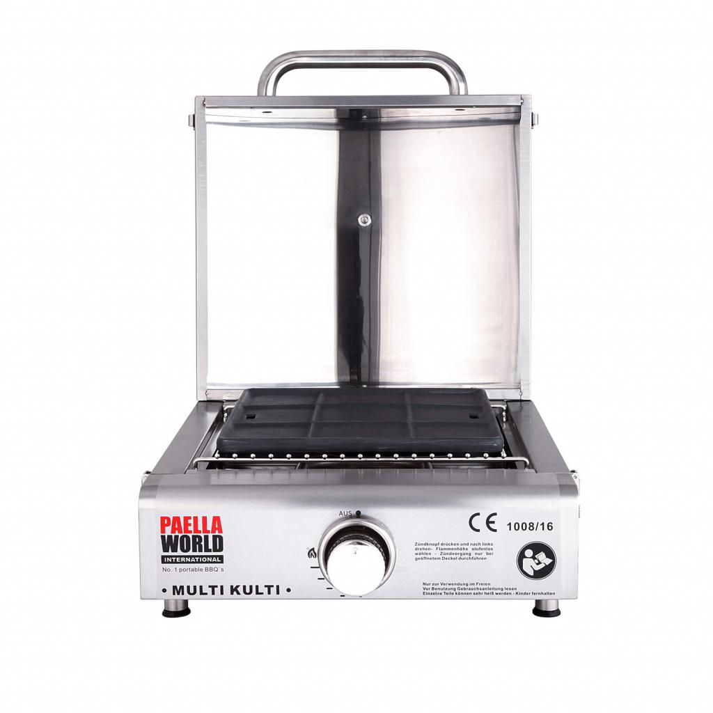 Robuste Gusseisen Grillplatte 30x31 cm für Multi-Kulti Grill-Systeme: Ideal für Fleisch, Fisch und Gemüse