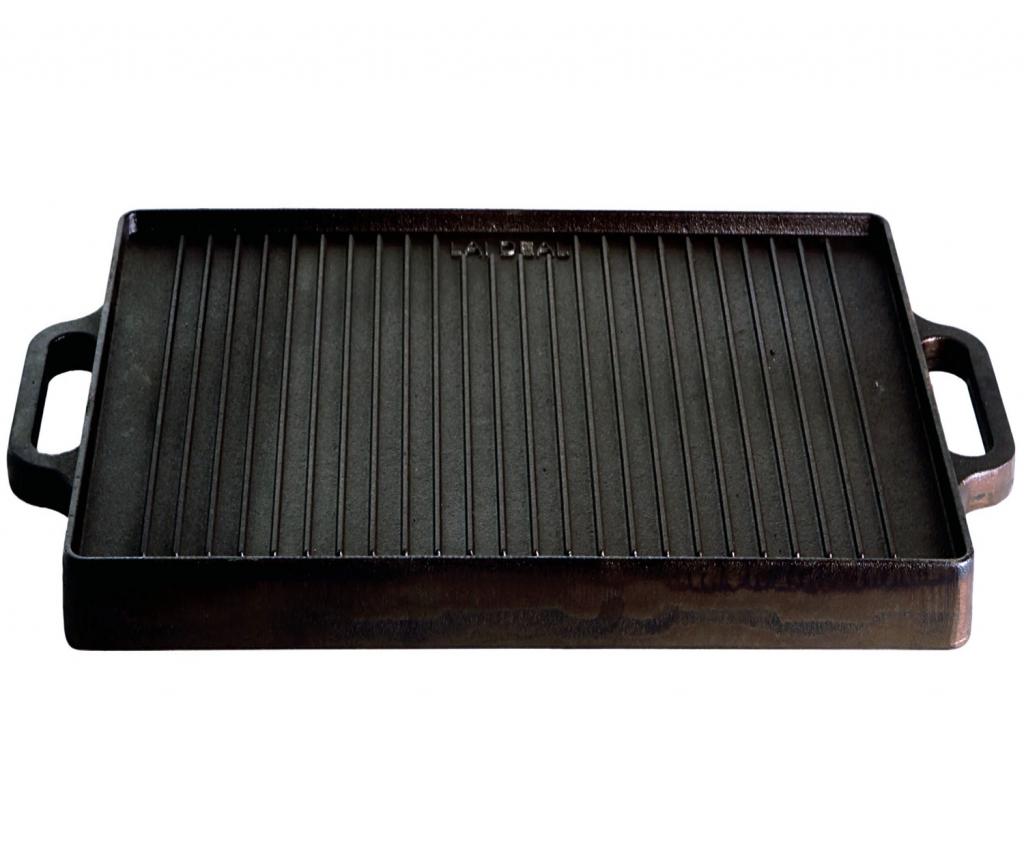 Leichter Hockerkocher 4,0 KW mit Gussgrillplatte 32x32 cm - Camping und Profikocher - Komplettpaket