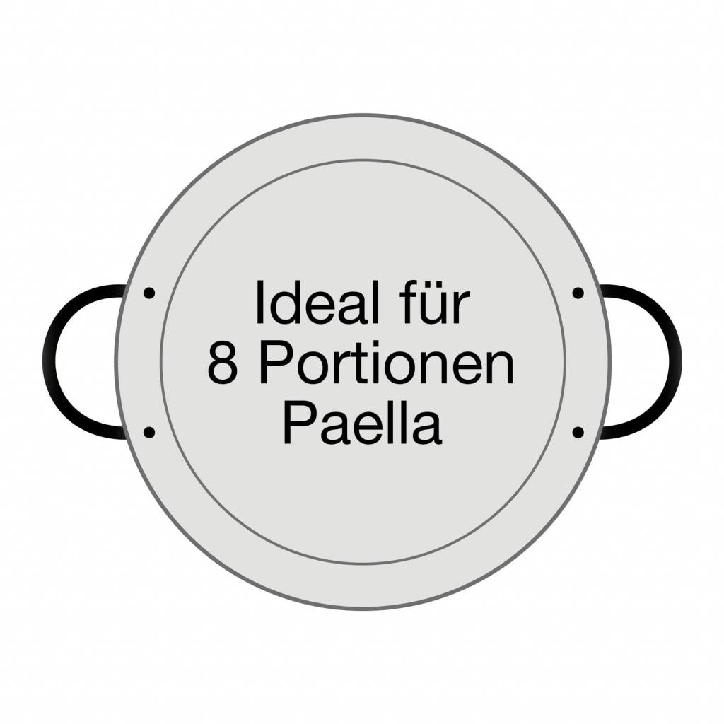 Original spanische Paelle Pfanne Typ 'Valencia' - leicht, Ø 38 cm, polierter Stahl, robust und preiswert: Ideal für Paella, Pfannen-/Reisgerichte