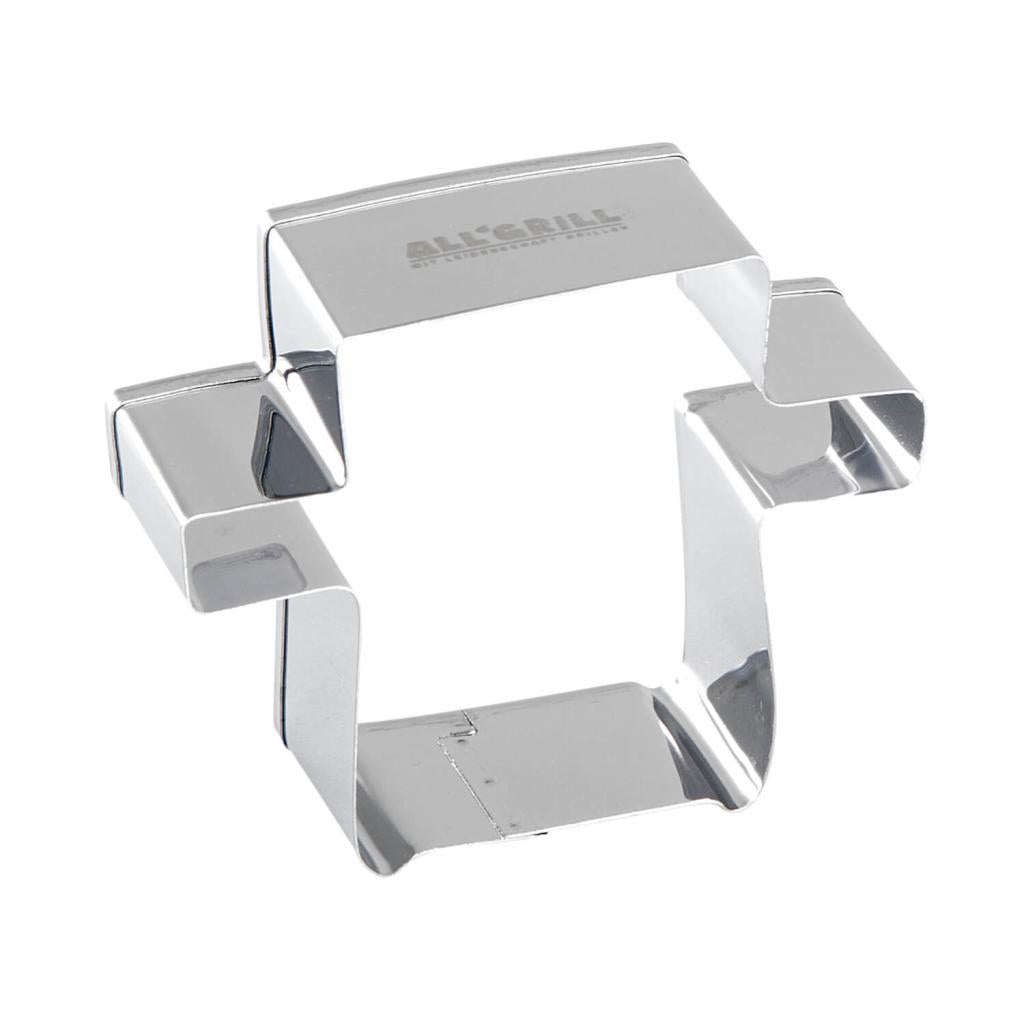 Grillförmiger Edelstahl Plätzchen-Ausstecher, perfekt für Grillpartys und als Geschenk, 5,5 x 7 x 2,5 cm