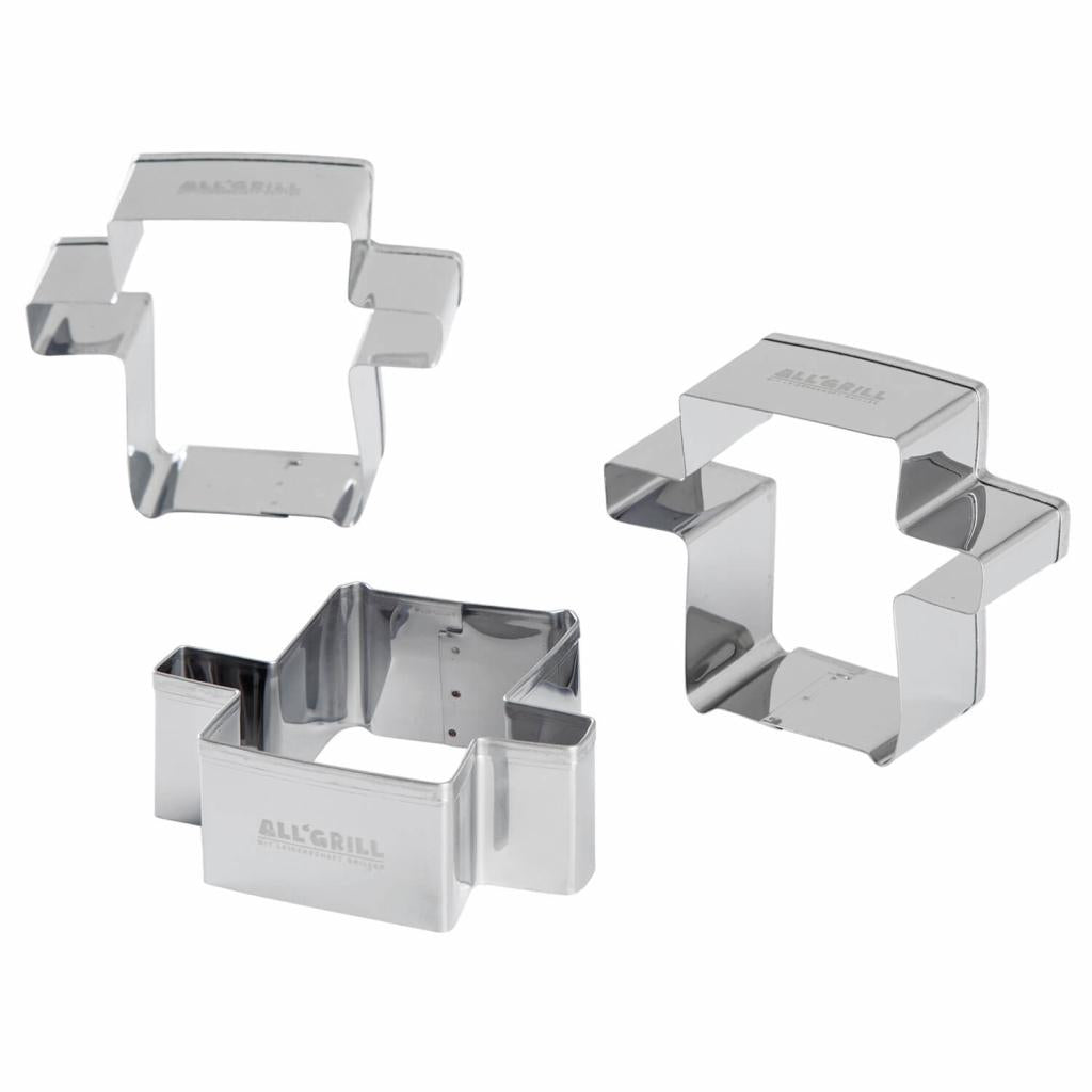 Grillförmiger Edelstahl Plätzchen-Ausstecher, perfekt für Grillpartys und als Geschenk, 5,5 x 7 x 2,5 cm