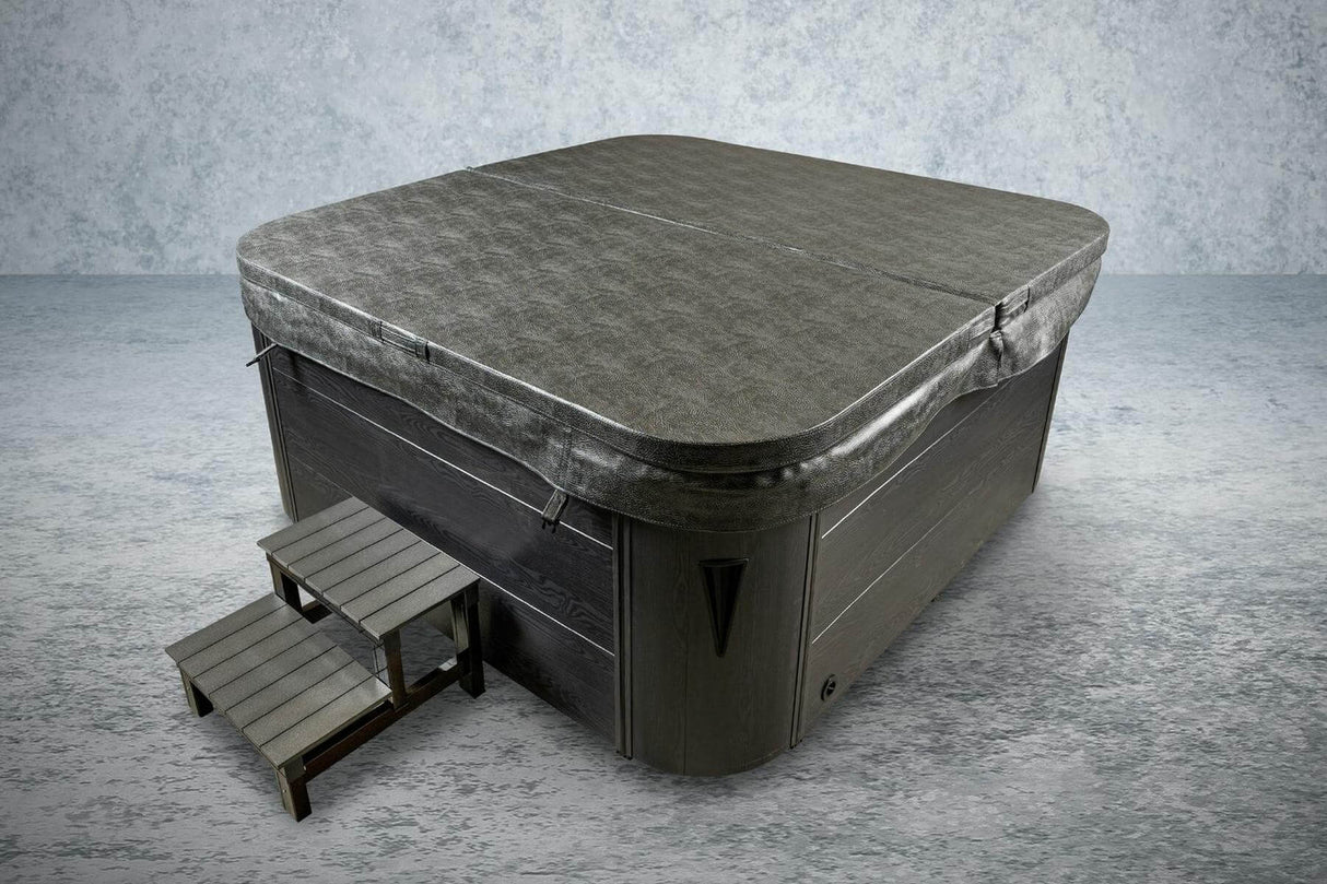 PureHaven American Outdoor-Whirlpool Torina Brown 215x215 cm 5 Personen Rücken- Gesäß- Nacken- & Fußreflexzonenmassage Filtersystem Wasserfall 1650 L