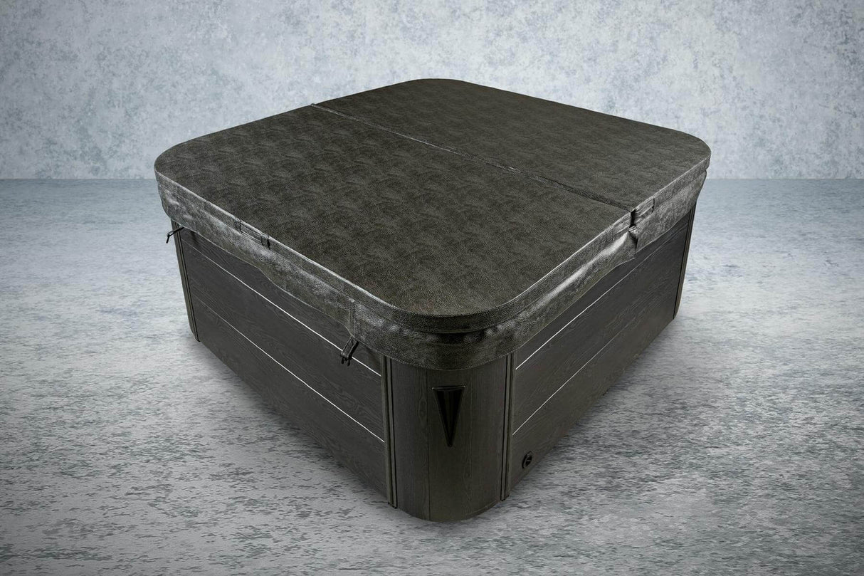 PureHaven American Outdoor-Whirlpool Torina Brown 215x215 cm 5 Personen Rücken- Gesäß- Nacken- & Fußreflexzonenmassage Filtersystem Wasserfall 1650 L