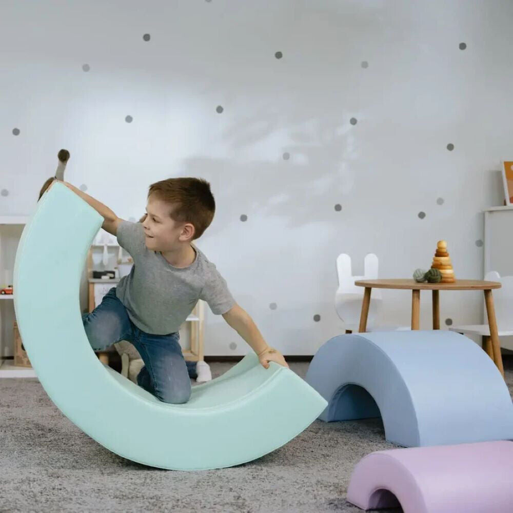 IGLU 4 XL Montessori Softbausteine – Regenbogen Set, Schaumstoffbausteine Pädagogisches Spielzeug für Kinder