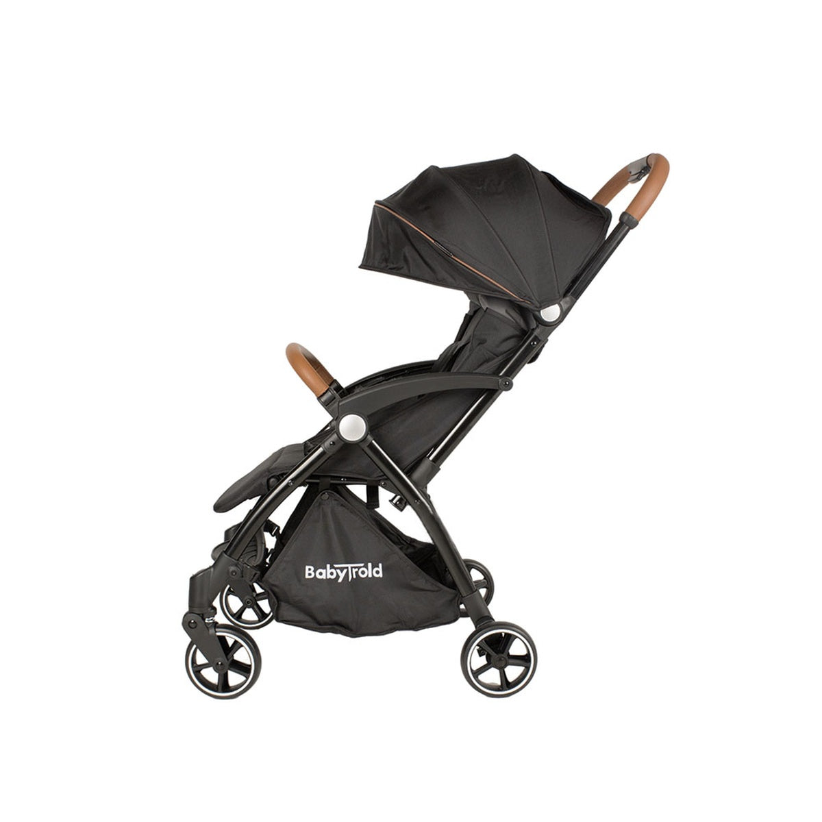 Babytrold Buggy schwarz Seitenansicht gerader Sitz