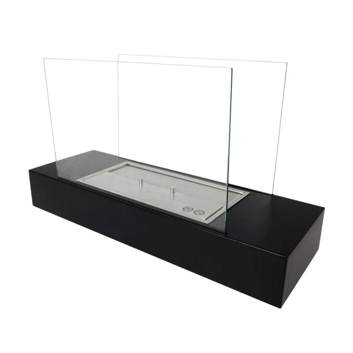 CACH Fires Freistehender Bioethanol-Kamin, Schwarz, 60 cm, Dekoratives Feuer für Tisch oder Regal, 2 kW, Stilvolles und modernes Accessoire.