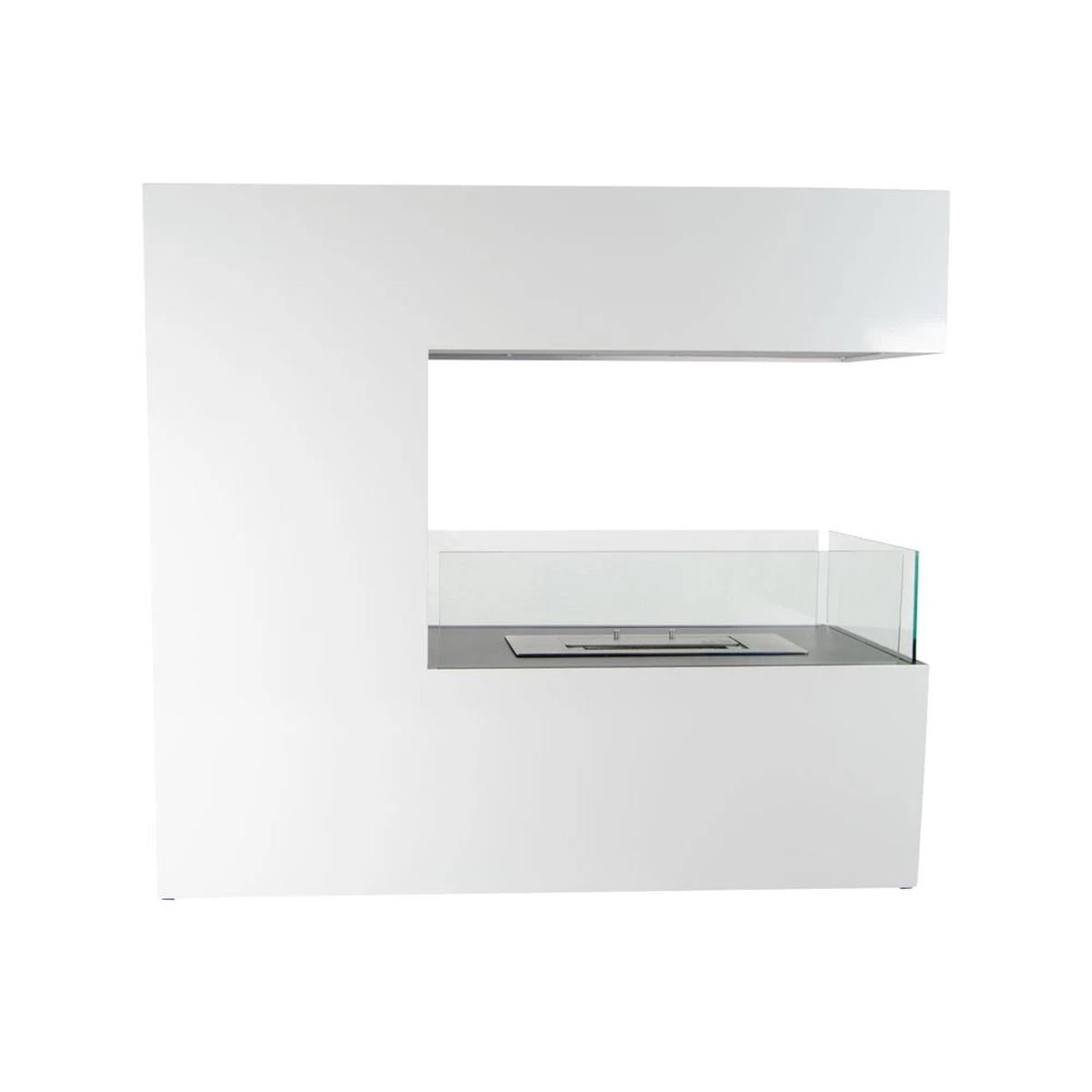 CACH Fires Topeka Bio-Standkamin, Weiß, 100 cm, Pulverbeschichtet, 2,4 kW, ein einfaches und elegantes Designstück, pulverbeschichtete Oberfläche.
